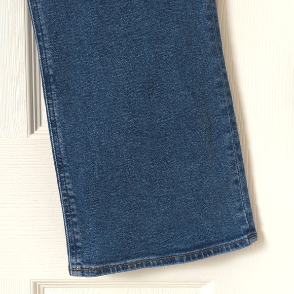 J. Crew Classic Medium Wash Mid Rise Button Fly Flared Ankle Cropped Jeans 32 - Picture 14 of 15